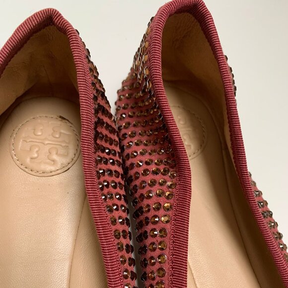 Tory Burch Gemstone Leather Ballet Flats - Picture 4 of 9